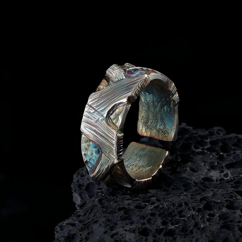 Fragmented Mountain Pure Silver Ring