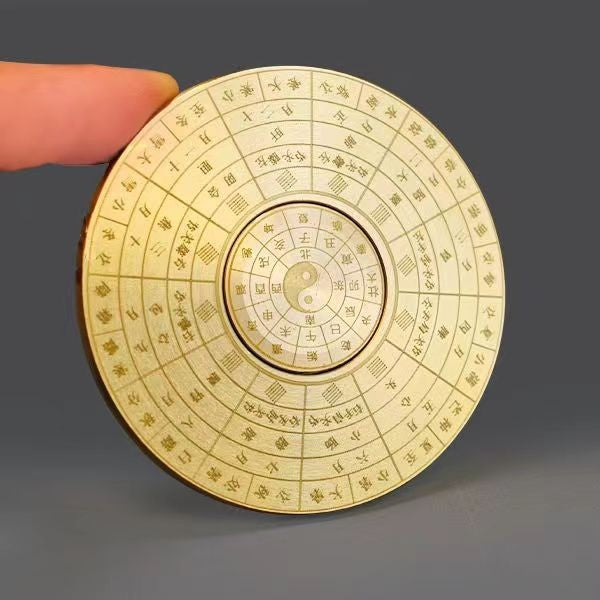 Double-sided spiral copper ornament with multiple coils