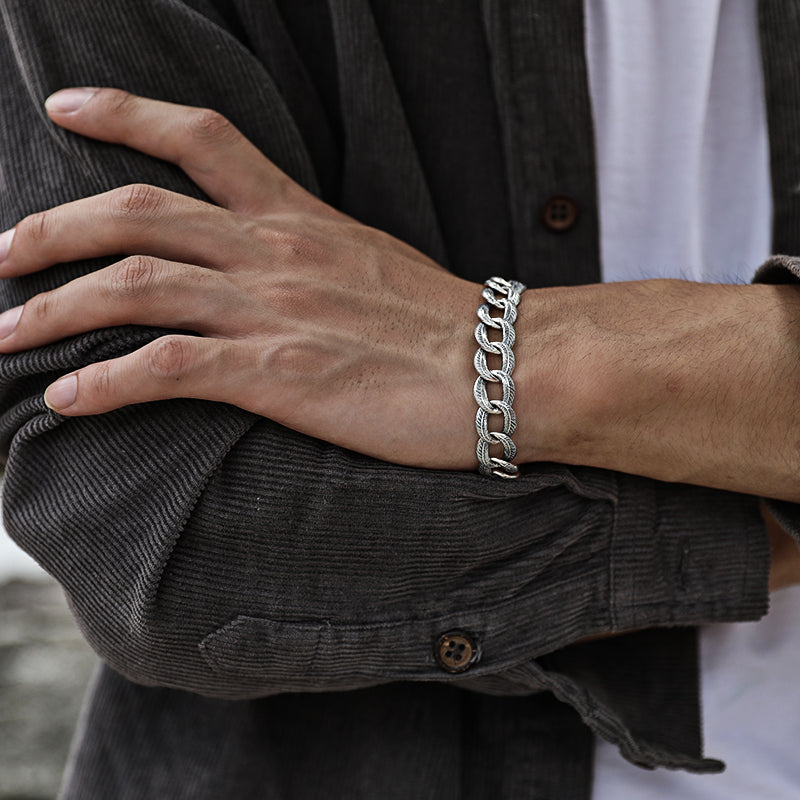 Taoist Consecrated S925 Silver Feather Chain Bracelet