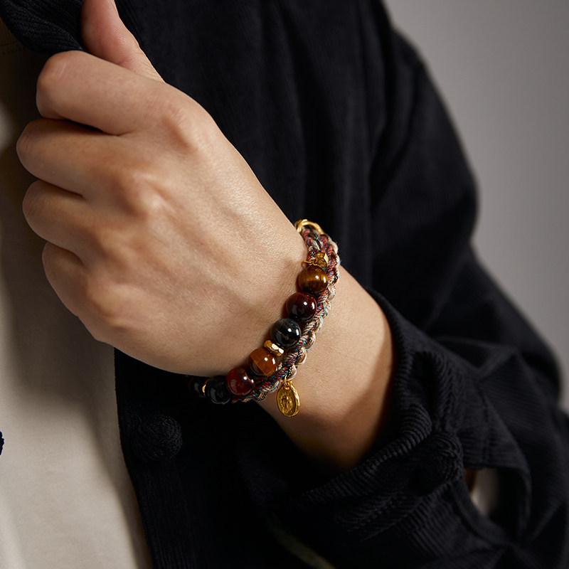 FlowOfChi Tiger’s Eye Bracelet | Taoist Consecrated Blessing & Protection Bracelet