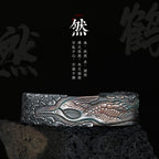 Sterling Silver Open Bangle with Engraved Design