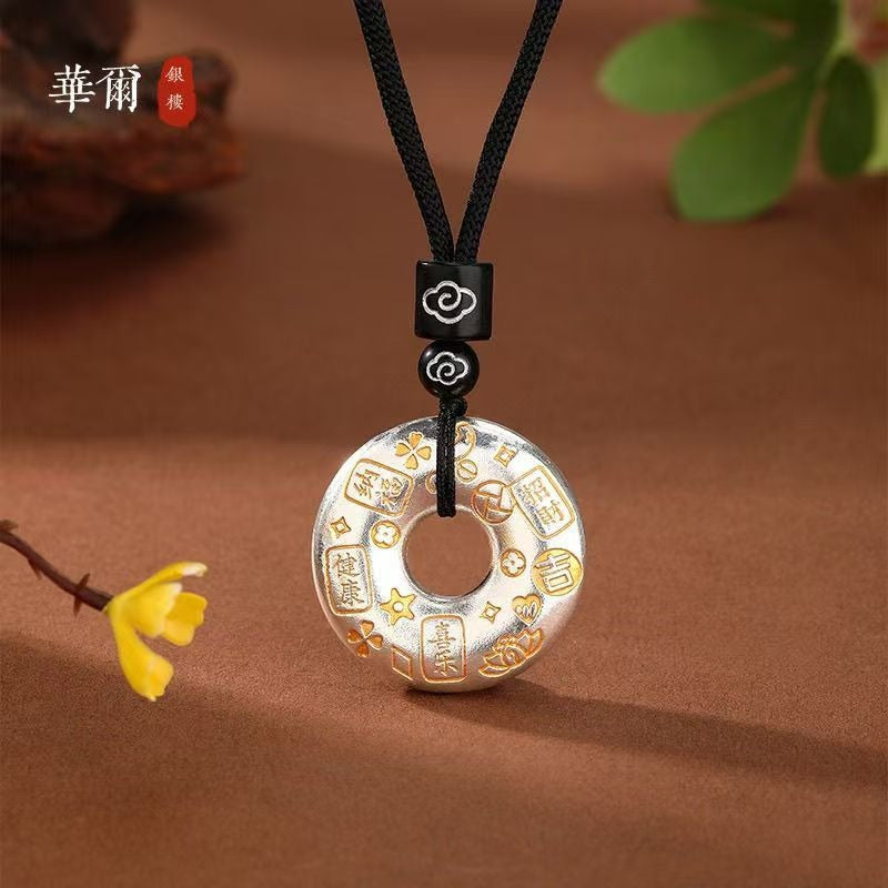 Sterling Silver Vintage Peace Pendant