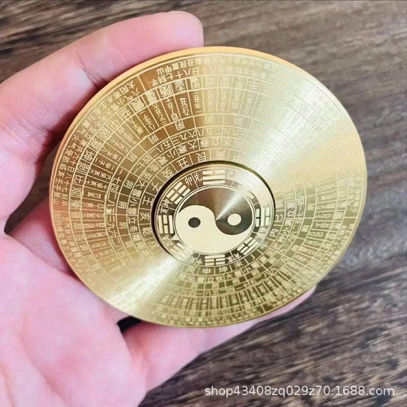 Double-sided spiral copper ornament with multiple coils
