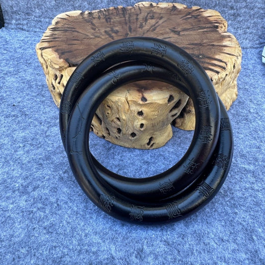 Taoist Consecrated Jujube Wood Qian Kun Ring (Yin-Yang Dual Ring) Protective Ritual Artifact