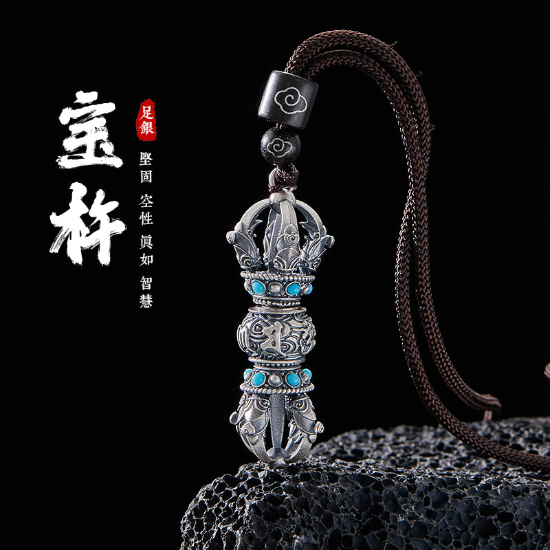 Six-Syllable Mantra Demon-Subduing Vajra Pendant for Fortune-Changing Necklace Jewelry