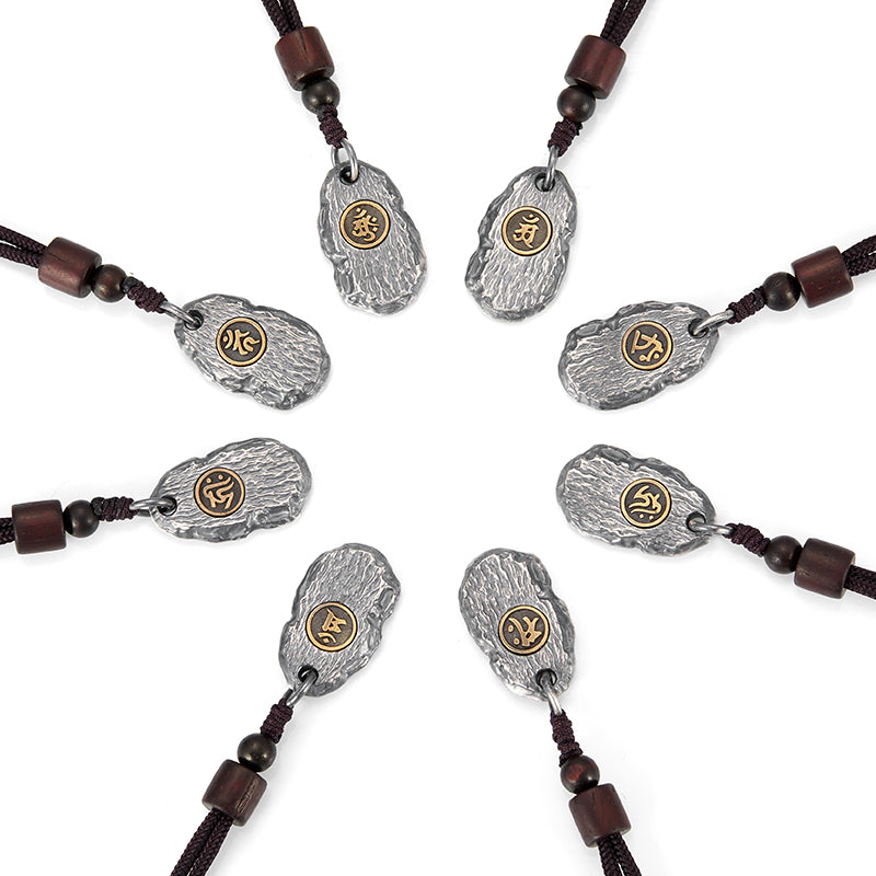 Zodiac Horse Pendant Necklace Featuring Mahāsthāmaprāpta Bodhisattva