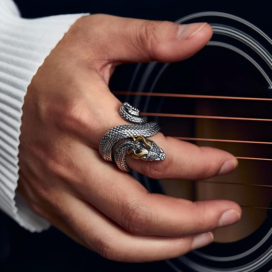 Taoist Consecrated S925 Silver Serpent-Dragon Transformation Ring