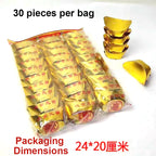 Burning paper offerings for the little treasure