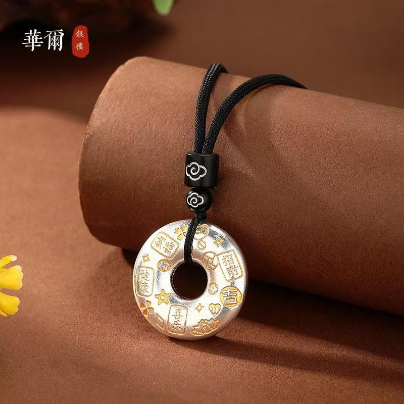 Sterling Silver Vintage Peace Pendant
