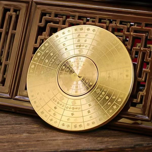 Double-sided spiral copper ornament with multiple coils