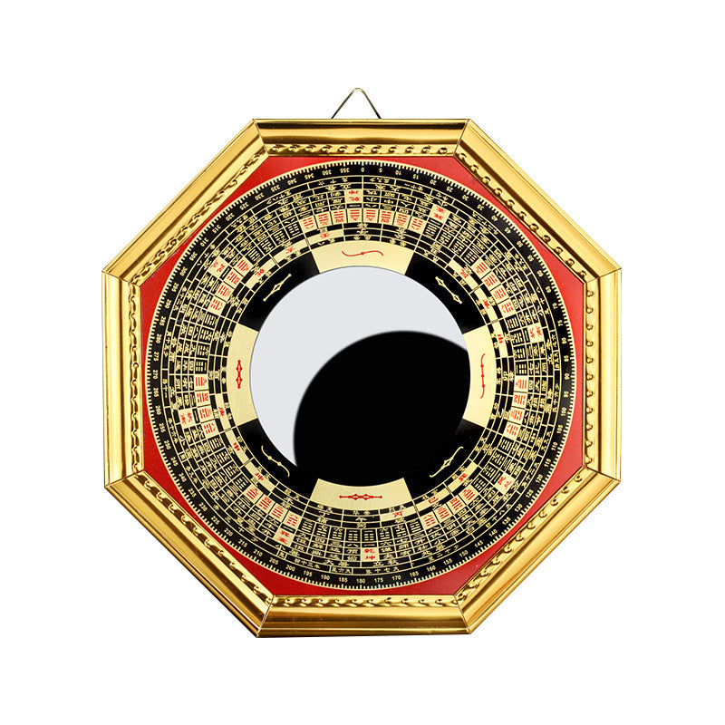 Alloy Gold-Edged Bagua Mirror with Concave-Convex Surface