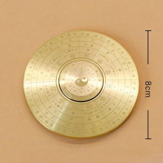 Double-sided spiral copper ornament with multiple coils