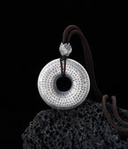Sterling Silver Auspicious Eight Treasures Necklace Pendant