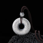 Sterling Silver Auspicious Eight Treasures Necklace Pendant