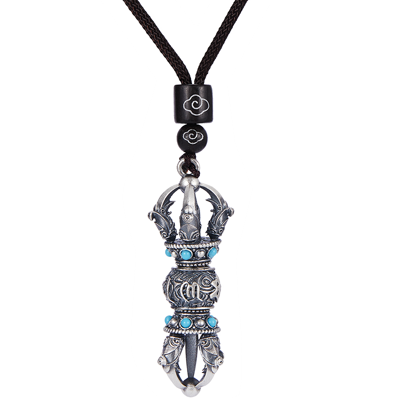 Six-Syllable Mantra Demon-Subduing Vajra Pendant for Fortune-Changing Necklace Jewelry
