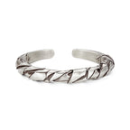Woven pure silver bracelet