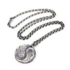 Handcrafted Vintage Sterling Silver Tai Chi Round Pendant Jewelry