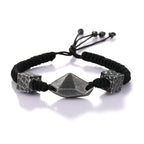 Handcrafted sterling silver red cord zodiac year bracelet