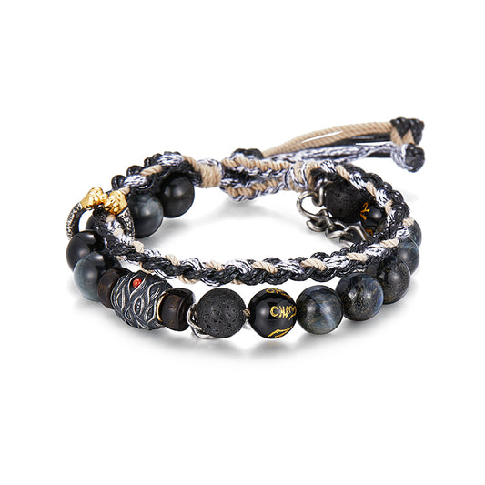 Taoist Barrier-Breaking Rebirth Consecrated Protection Multi-Layer Bracelet