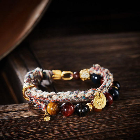 FlowOfChi Tiger’s Eye Bracelet | Taoist Consecrated Blessing & Protection Bracelet