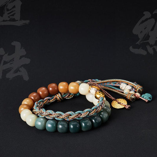 FlowOfChi Shoushan Stone Bracelet | Taoist Consecrated Blessing & Harmony Bracelet