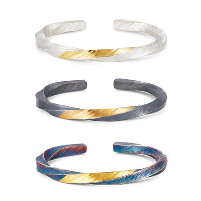 FlowOfChi Harmony Cuff Bangle Bracelet | Taoist Consecrated Strength & Peace Bangle